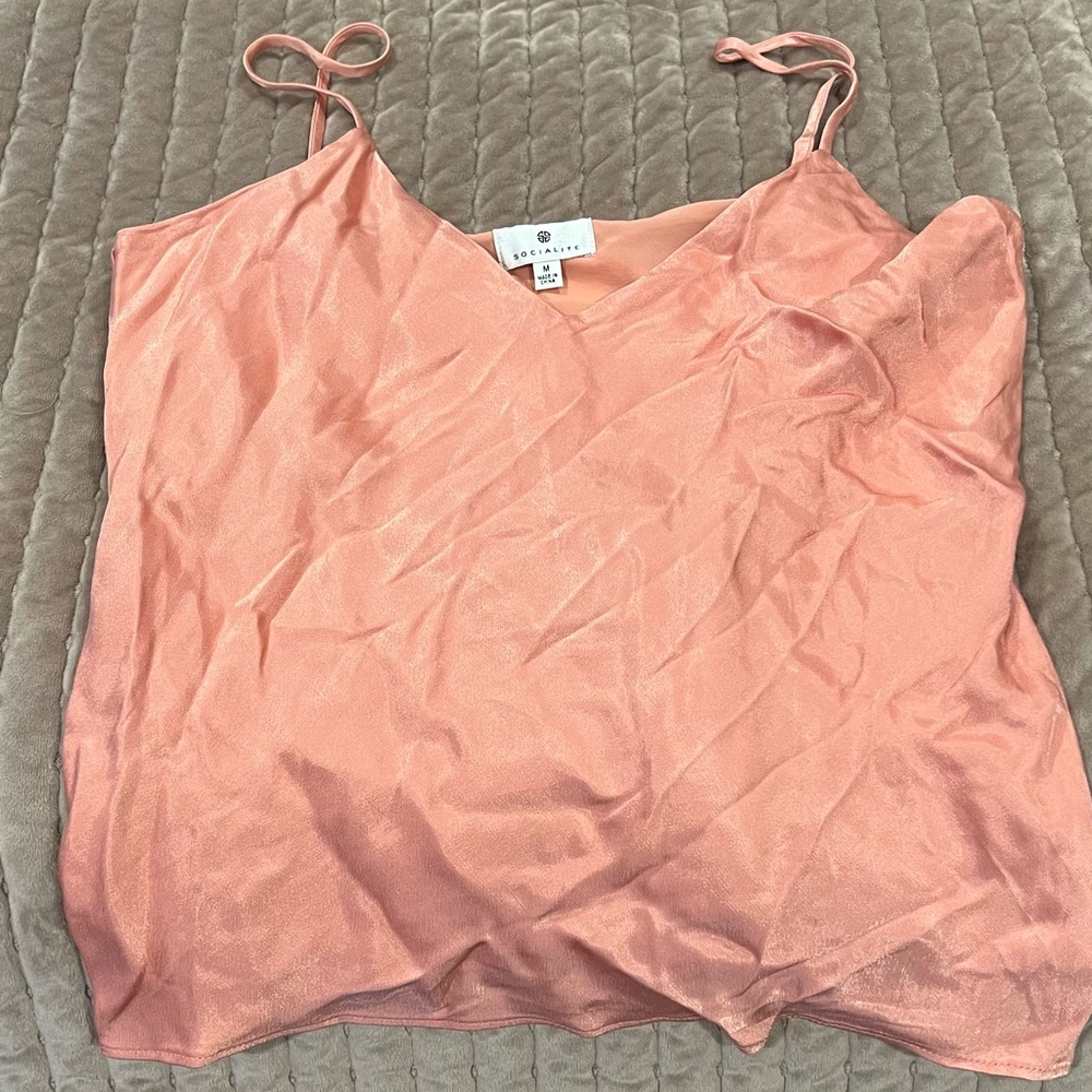 Pink Satin Camisole